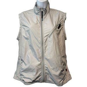 Woolrich Women’s Packable Full Zip Up Windbreaker Vest Light Pewter M